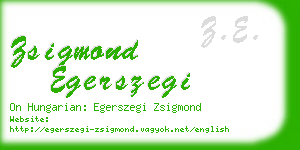 zsigmond egerszegi business card